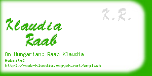 klaudia raab business card